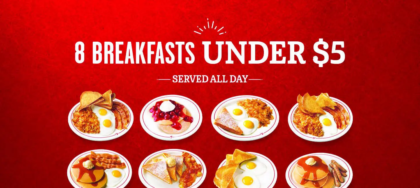 Under Five Doallar Breakfast